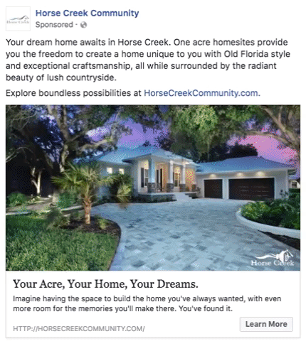 Horse creek video advertisement example
